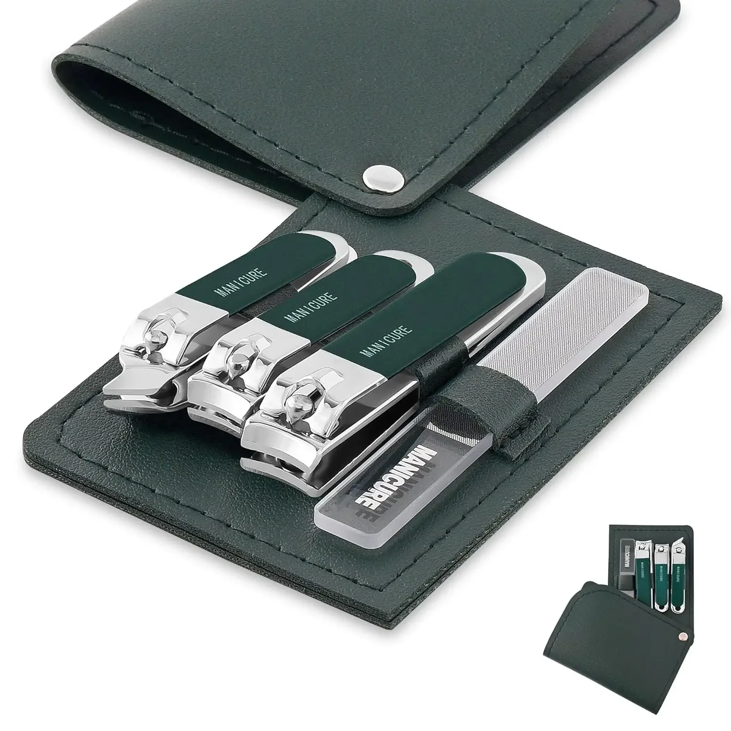 Mens Grooming Travel Kit - Set di 4 Pezzi per Manicure
