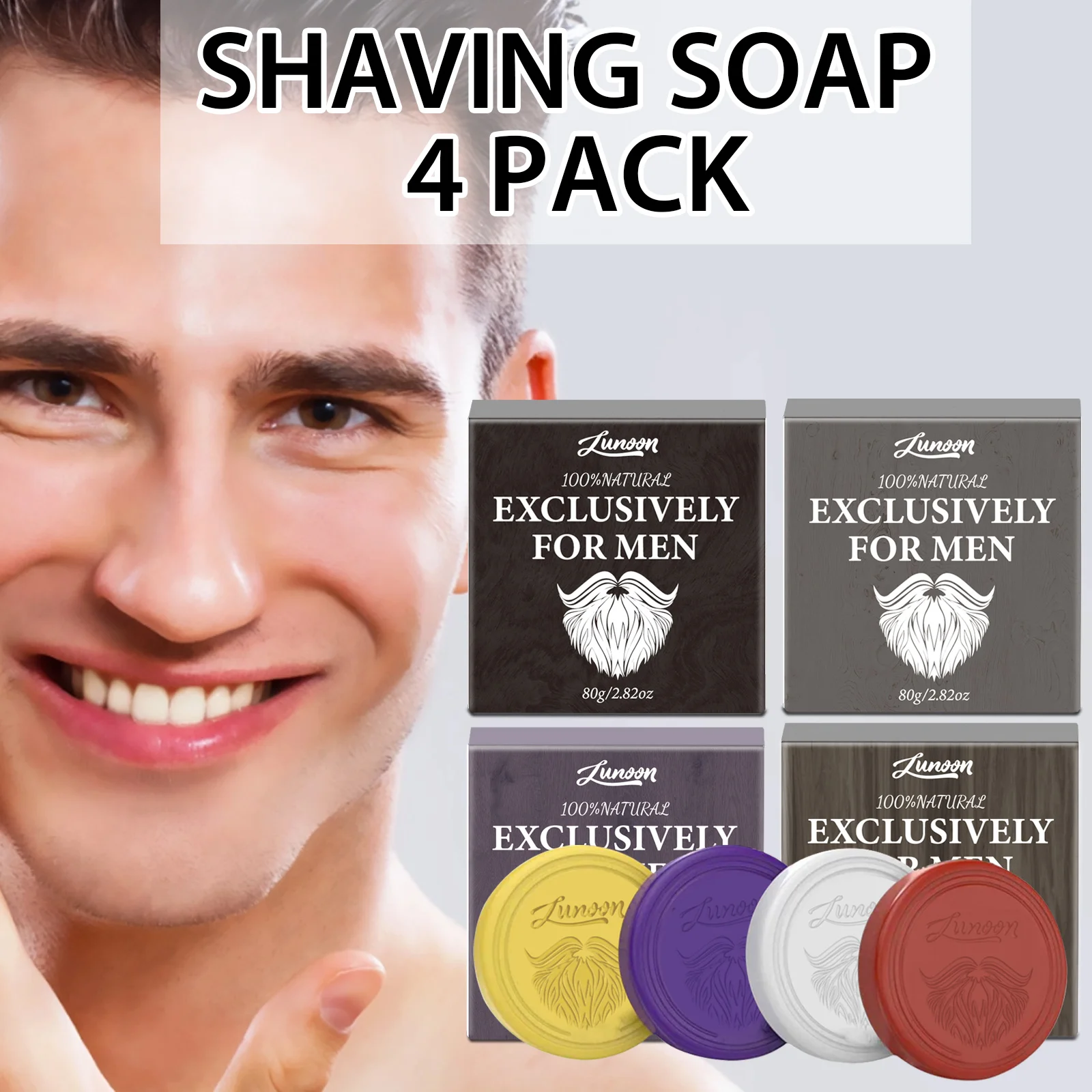 Shaving Cream - 4/1 pz Sapone da Barba Artigianale