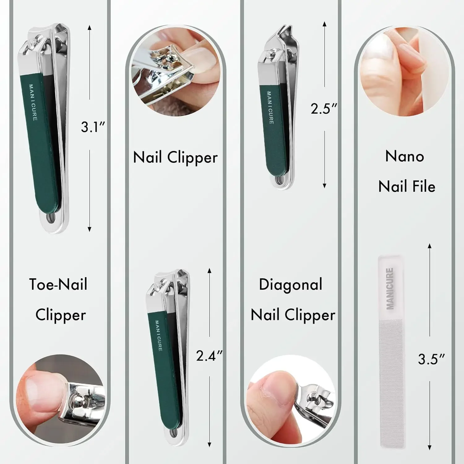 Set di 4 Pezzi per Manicure Pr - Mens Grooming Travel Kit recensione e prezzo