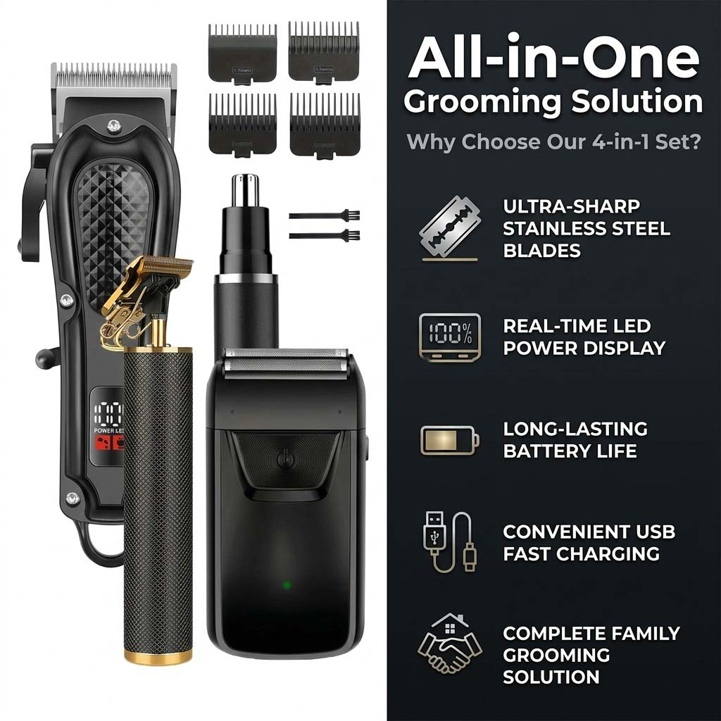 Set 4 in 1 per la cura dei cap - Grooming Kit recensione e prezzo