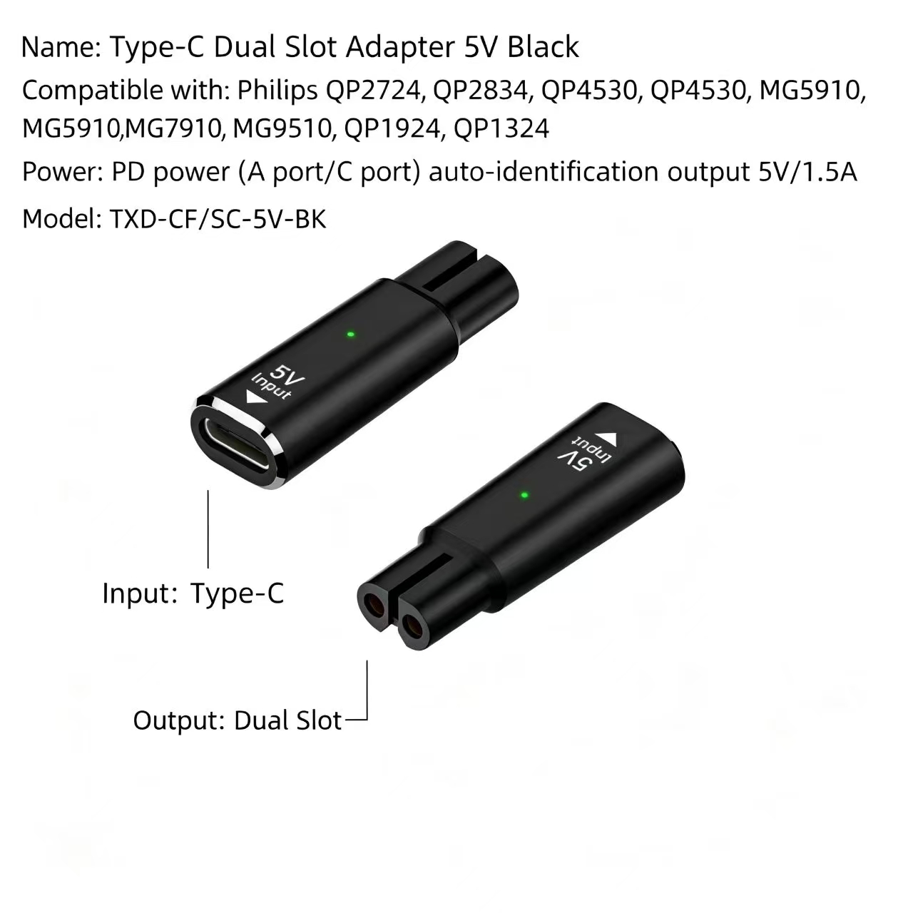 Adattatore da femmina USB-C a  - Electric Shaver Rotary recensione e prezzo